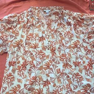Liz Claiborne Plus Size 1X Women’s Short Sleeve Blouse